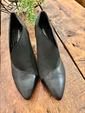 🛼2/$25🛼Andrew Geller Heels 👠 Black Pumps Classic Dress Shoes (41) #GUC